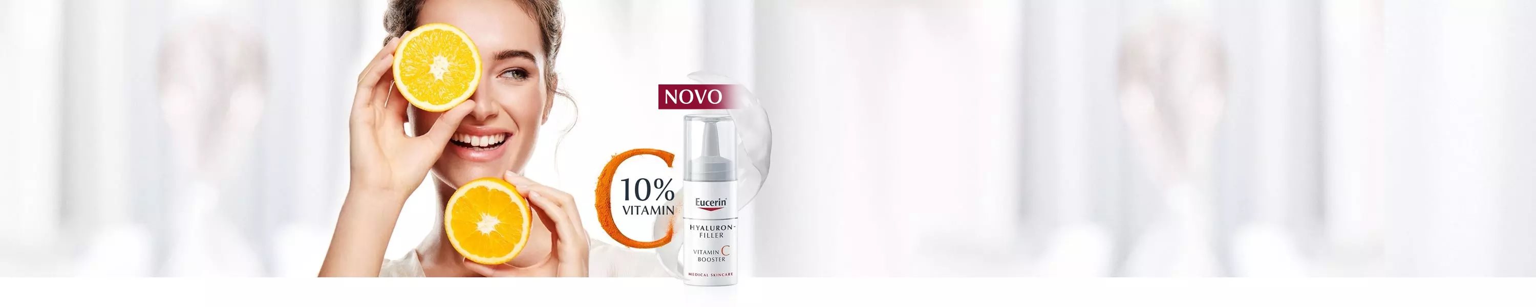 Sijoča koža z Eucerin izdelkom za krepitev kože